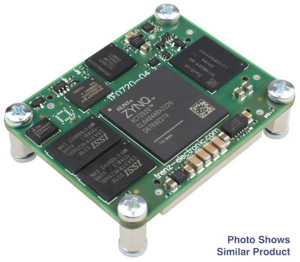 SoC Module with AMD Zynq™ 7020-2I, 1 GB DDR3 SDRAM, 32 GB e.MMC, 4 x 5 cm