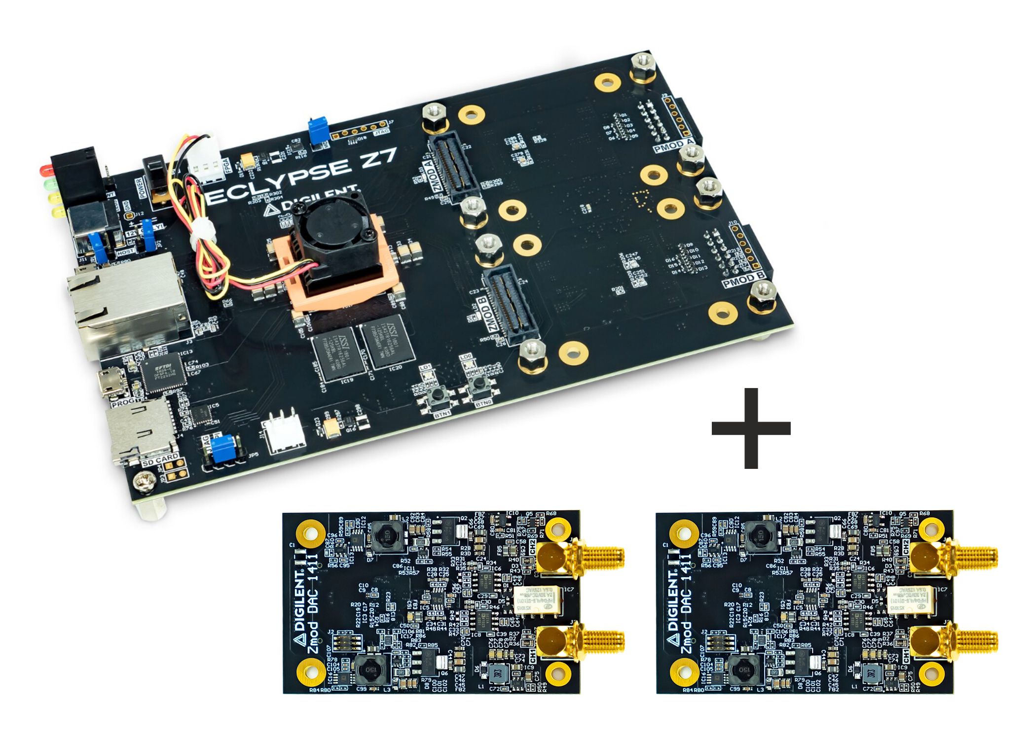 Digilent S Newest Fpga Soc With Syzygy Interface Connectors Featuring Xilinx S Zynq 7000 Psoc Plus Two Dac Zmods Trenz Electronic Gmbh Online Shop En