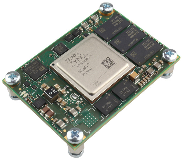 MPSoC Module with Xilinx Zynq UltraScale+ ZU4EV-1E, 4 GByte DDR4, 4 x 5,64 cm