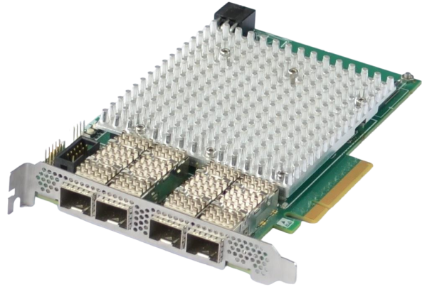 Single-Slot FHHL PCIe SmartNIC with Intel Stratix 10 GX 400 FPGA, 4x 10 GigE