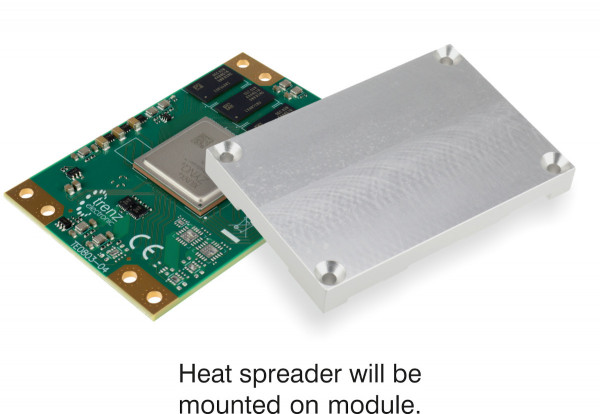 MPSoC Module TE0803 with Zynq UltraScale+ ZU3CG-E and mounted Heat Spreader