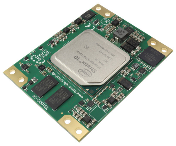 SoC-Modul mit Intel® Stratix® 10 SX 1SX040, 1 GByte DDR4, 6 x 8 cm