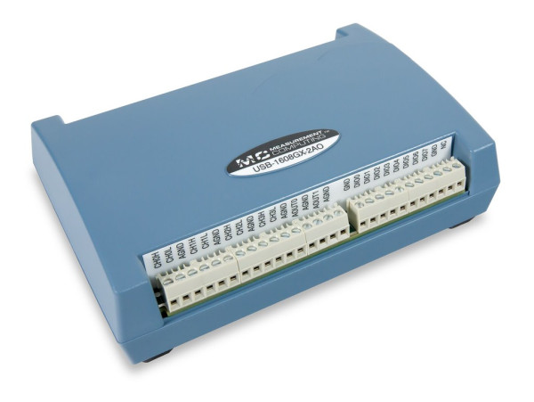 MCC USB-1608GX-2AO: 16-Bit, Hochgeschwindigkeits-Multifunktions-USB-Messgerät