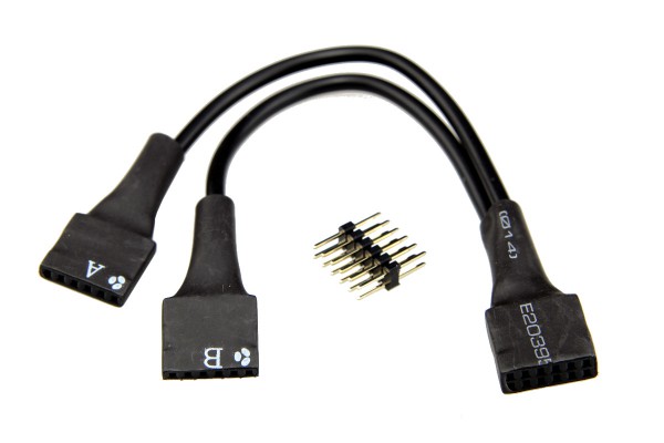 2 x 6-pin to Dual 6-pin Pmod Splitter Cable, 15 cm in length