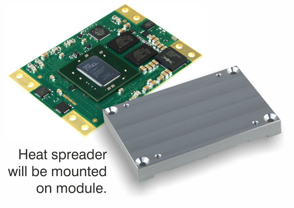 SoM mit Xilinx Zynq 7045-2I und Heat Spreader,1 GByte DDR3L SDRAM, 5,2 x 7,6 cm